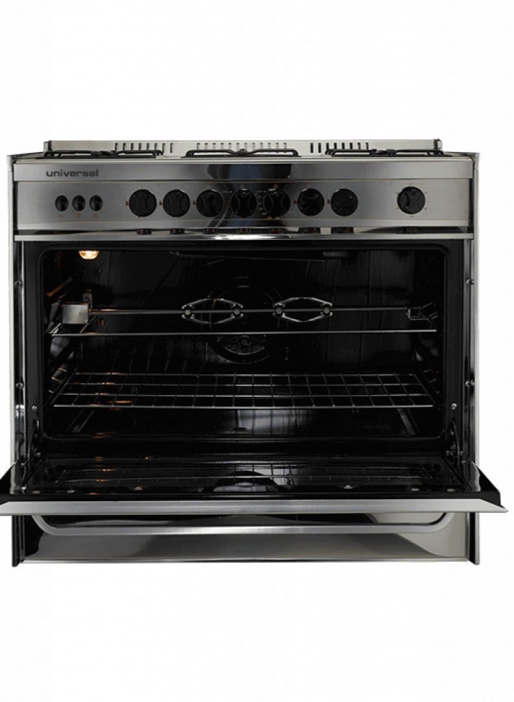 يونيفرسال بوتجاز يونيفرسال 5شعلة ستانلس كامل بمروحة للفرن 2مفتاح للفرن والشواية نيو كلاسيك - Image 4